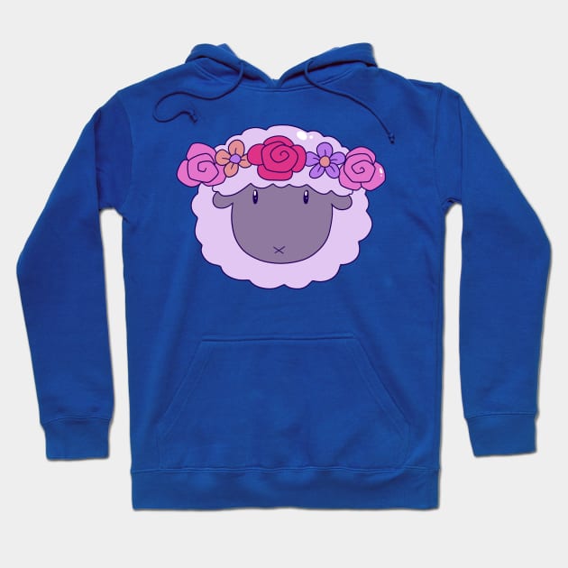 Flower Crown Sheep Face Hoodie by saradaboru